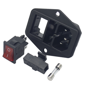 15A สวิตช์โยก250V โมดูลซ็อกเก็ตฟิวส์ C14 IEC320 3ขาพร้อมระบบสายเคเบิล - Product Image 2