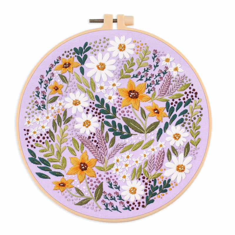 S123 Kit de broderie point de croix à faire soi-même - Fleurs