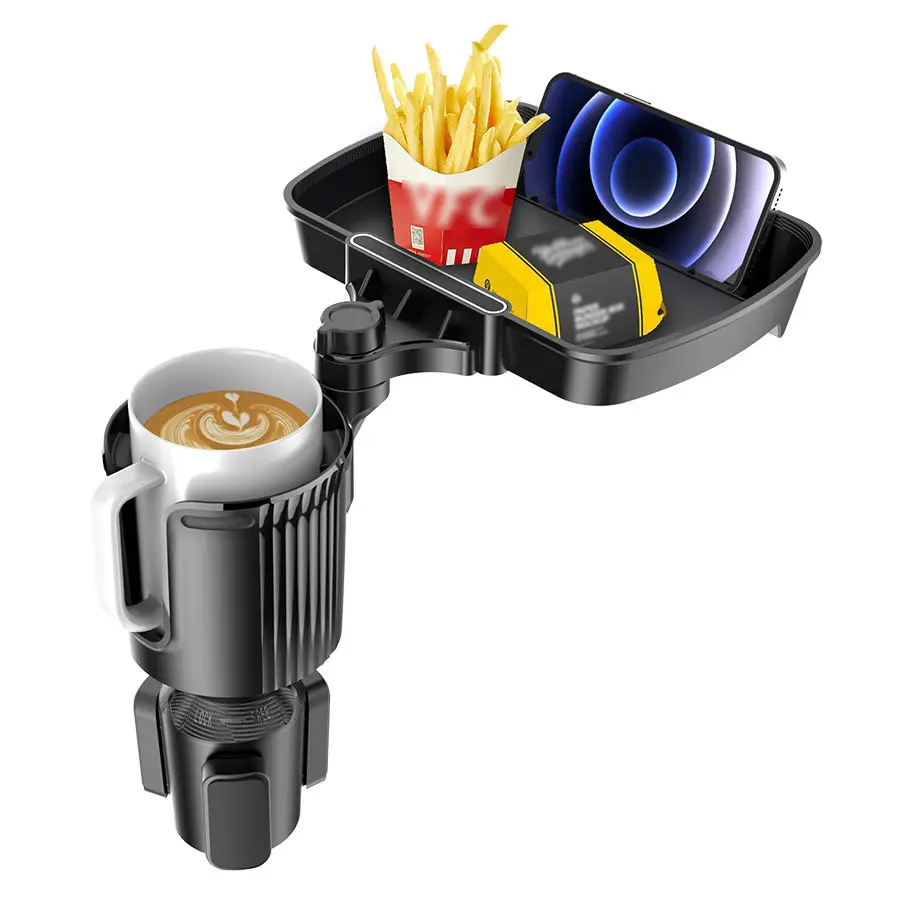 Jumon pemegang minuman mobil, meja nampan Expander dapat disesuaikan untuk makanan dengan Slot telepon Multi guna pemegang cangkir untuk mobil