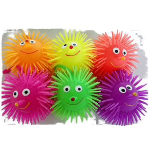 Chất Lượng Tốt Khuyến Mại 2-Inch Dễ Thương Hedgehog Tpr Nhấp Nháy Nóc Bóng Với Đôi Mắt Đầy Màu Sắc Ánh Sáng-up Đồ Chơi - Product Image 1