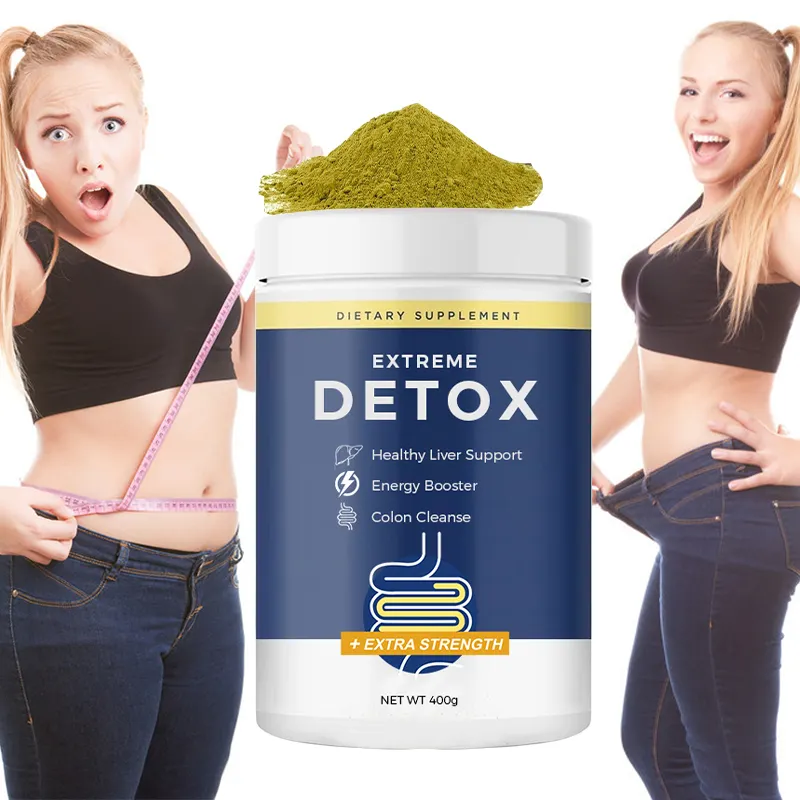 OEM private label Natural Extreme Detox Powder weight loss for suppressive appetite tea detox weight loss products