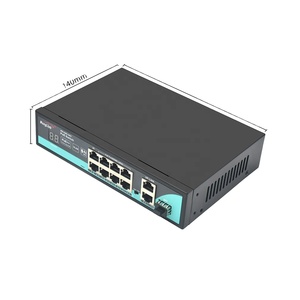สวิตช์ PoE 8พอร์ต BT 60W พร้อมอัปลิงค์2กิกะบิตจอแสดงผลหลอดดิจิตอล1 SFP Ai สำหรับกล้องวงจรปิดรักษาความปลอดภัยฟังก์ชั่นเครือข่าย IP - Product Image 1