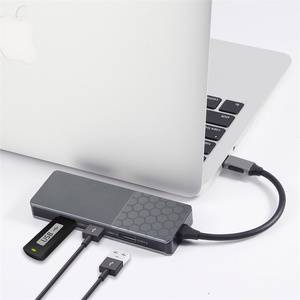 Tip c çok fonksiyonlu USB Hub 7 in 1 USB C için Gigabit Ethernet RJ45 Hub SD/TF kart yuvaları ile çoklu bağlantı adaptörü - Product Image 2