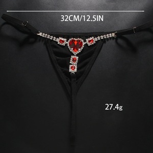 Women's Sexy <strong>G</strong>-<strong>String</strong> Lingerie Transparent Thong with <strong>Open</strong> Crotch Seamless Mid-Rise Plus Size Fashion Body Chain Panty Women
