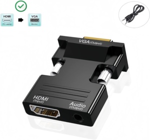 Adaptador VGA para Monitor de ordenador, puerto de Audio de 3,5mm para salida de fuente HDTV para 1080P, proyector de ordenador portátil Compatible con vídeo hembra para HDTV - Product Image 3