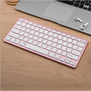 Miniteclado inalámbrico con modo dual, dispositivo recargable, 78 teclas, para tableta, teléfono, portátil - Product Image 3