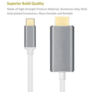 USB31 USB 3,1 Tipo-C T HDMI Cable 6FT 1,8 M 4K 30Hz USB C Tipo C Macho a HDMI Macho Cable adaptador para Monitor Proyector - Product Image 3