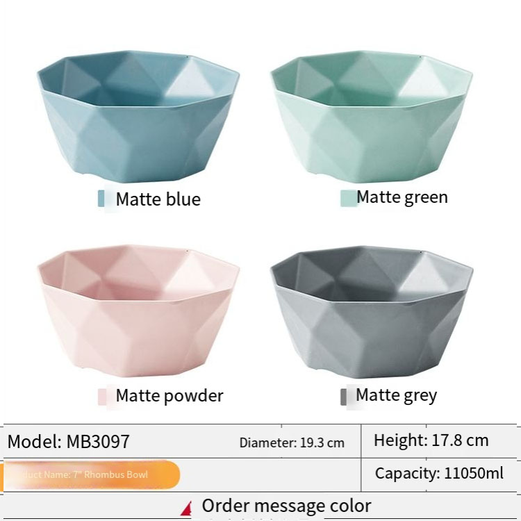 Bol biseauté blanc de 7 pouces, 19,3*7,8 cm