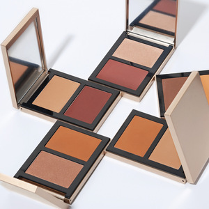OEM <strong>Factory</strong> No Logo Private Label Vegan Matte Contour Pressed Powder <strong>Highlighter</strong> and Bronzer Palette - Product Image 1
