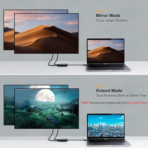Cable Creation 2 in 1 USB Typ C zu HDMI VGA Adapter 4K @ 60Hz VGA 1080P 60Hz Typ C zu HDMI VGA - Product Image 2