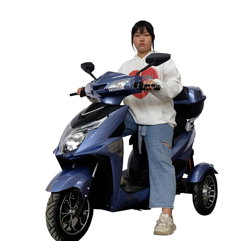 Wholesale adult three wheel electric 45AH 60V Three Wheels Trike 1000W e Tricycles for cargo