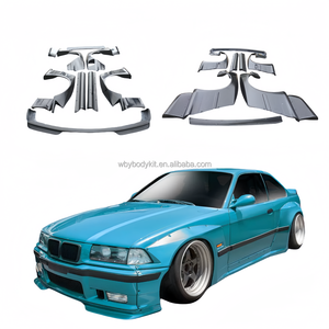 1990-1998 <strong>for</strong> BMW M3 <strong>E36</strong> 3 Series Upgrade RB Style Wide Body Kit Front Diffuser Fender Side Skirts <strong>Trunk</strong> Spoiler Bumper - Product Image 1