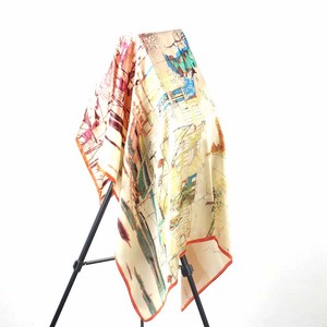 Nr新设计师名牌品牌品牌标志女士丝绸冬季围巾女士披肩围巾包