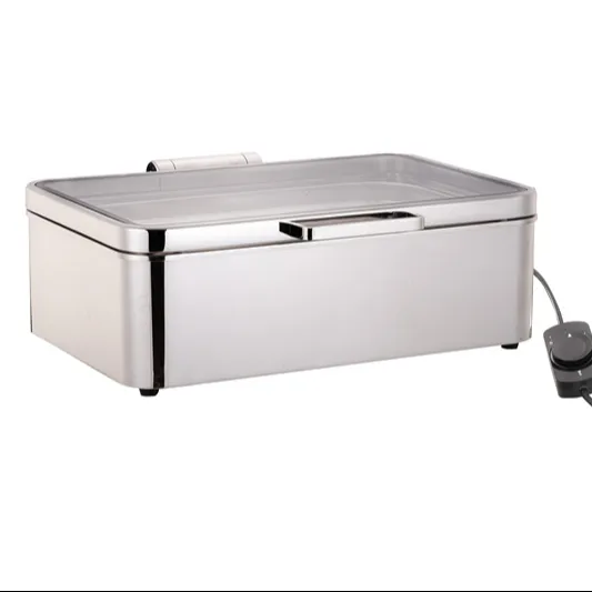 Commercial catering kitchenware set new arrival roll top chafing dishes stainless steel Hydraulic induction chafer for buffet