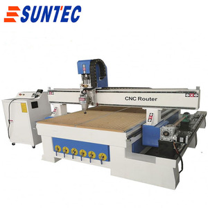 March3 control 3D tallado CNC sólido mdf madera CNC enrutador 4*8 pies máquina CNC de grabado de madera con rotativo - Product Image 2
