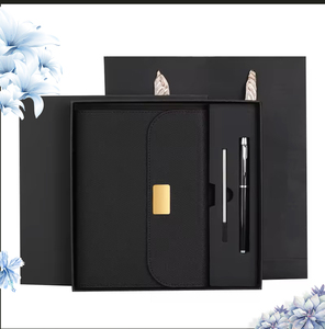 2024 nuevo diseño cuaderno regalo de oficina de negocios A5 juego de regalo de negocios A5 juego de cuaderno liso A5 regalo cuaderno de tapa dura de cuero pu - Product Image 1