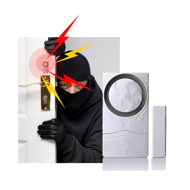 Allarme della porta del frigorifero della finestra di sicurezza antifurto magnetico del sensore senza fili alimentato a batteria