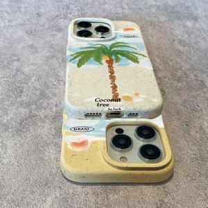 Sahil koleksiyonu 14Pro cep telefonu kılıfı iPhone 13 için promax XS her şey dahil taze küçük buğday kabuğu Apple TPU için telefon tutamağı - Product Image 4