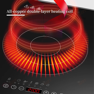 2燃烧器双内置厨房燃气灶具电电磁炉带定时器数字触板家用 - Product Image 5