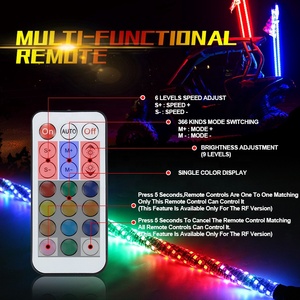 3FT 4FT 5FT <strong>Sprial</strong> Fully Wrapped <strong>LED</strong> Whip Polaris RZR 1000 Lighted Antenna by Remote Control