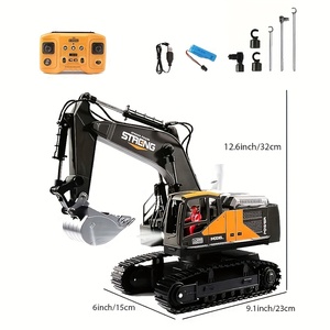 YX RC รถขุดของเล่น360 ° หมุนได้รถควบคุมการก่อสร้างสำหรับการเล่นทรายขนาด2.4กิกะเฮิร์ตซ์16ช่อง - Product Image 6