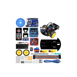 Smart Electronics Robot Car 2WD Chassis Kit mit Ultraschall modul Fernbedienung für Entwicklungs platine DIY Kit