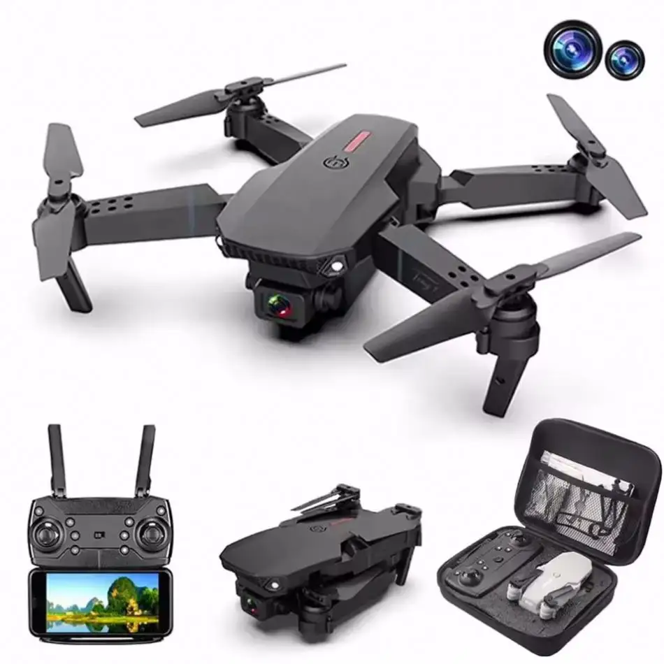 New E88 Mini Drone Small Quadcopter Mobile Phone Remote Control Pocket WiFi RC FPV 4K Professional Camera Simple Folding Drone