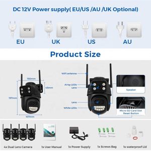 Sistemas de sistema de alarma de seguridad Tuya Smart Life para hogares, Kit de vigilancia Nvr con pantalla, intercomunicador Rf433 para el hogar, cámara Wifi de 2 cables - Product Image 6