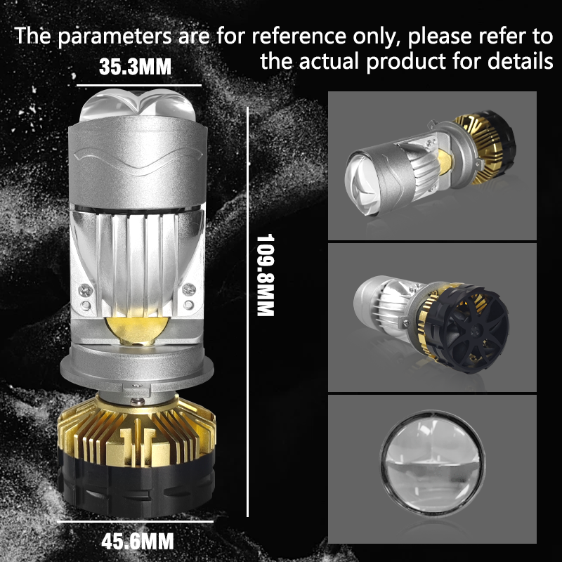 Phare de projecteur laser Mini lentille LED h4