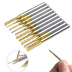 10個セットタングステンカーバイド拡張PCBコーンカッターCNC彫刻ウッドルーターコーンフライスカッターPCBドリル - Product Image 5