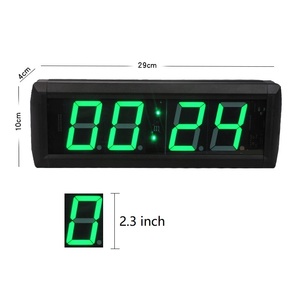 2.3 pollici verde precisione digitale orologio elettronico a LED orologio elettrico multifunzione da parete per interni Timer per conto alla rovescia - Product Image 2