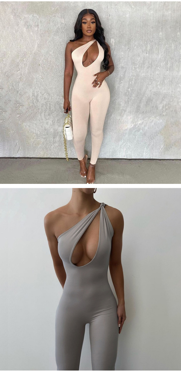 Wholesale factory solid color women jumpsuit fashionable