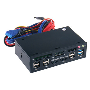 Lector de tarjetas de Panel de unidad óptica multifuncional de 5,25 pulgadas, interfaz USB 3,0, expansión, disco duro SATA, micrófono para auriculares - Product Image 2