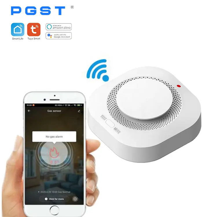 PGST Alone WIFI Handy App Control Home Safe Sicherheit Fire Alarm Rauch Wärme Temperatur Detektor Sensor