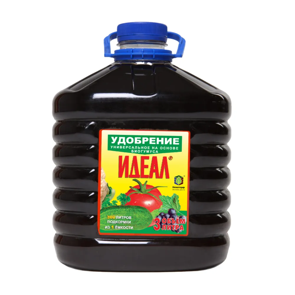 Fertilizante universal natural "Ideal" 3 L/ NPK nitrógeno fósforo potasio ácidos húmicos fertilizante líquido para todas las plantas