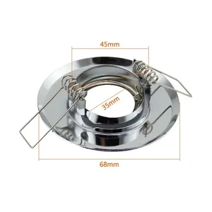 ไฟติดเพดาน LED แบบกลม, สีโครเมี่ยม MR11โคมไฟที่ยึดแบบ LED กรอบไฟสปอตไลท์ - Product Image 3