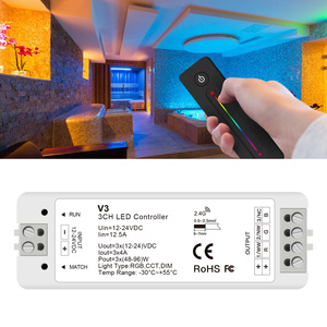 RF 2,4 г RGB светодиодный контроллер высокой мощности 12 В ~ 24 В DC 4A/канал с регулируемой яркостью Светодиодная лента высокого качества RGBW Светодиодная лента
