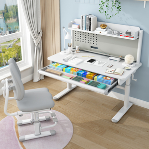 Çok fonksiyonlu çocuk yüksekliği ayarlanabilir çalışma masası çalışma masası ve kitaplık tasarımları öğrenciler çalışma masası - Product Image 3