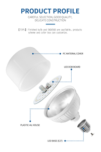 E17e27によるTuya7WLED電球コンパクト蛍光緊急充電ライトGenre高効率LED電球 - Product Image 3