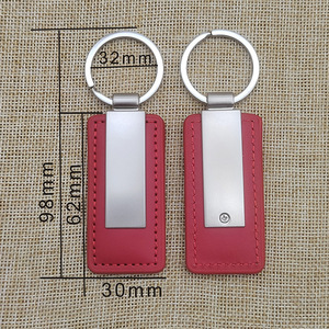 キーホルダーアクセサリーブランクロゴキーホルダー昇華カスタムレザーキーホルダー - Product Image 5