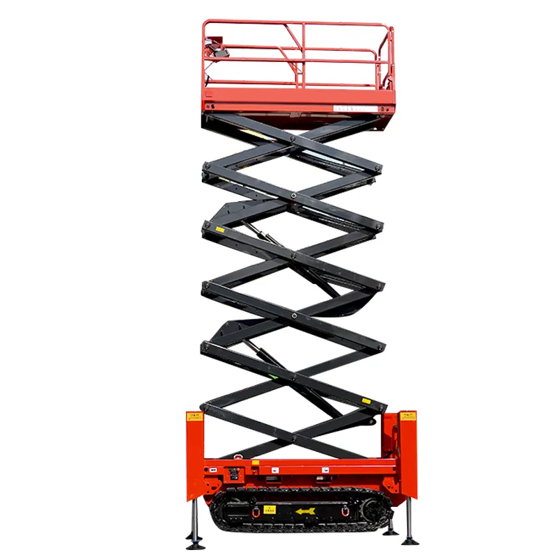 Crawler Hydraulic Scissor Lift Self Propel for Rental Easy to Maneuver for Indoor and Outdoor Applications