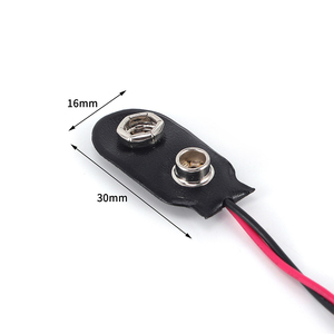Özel uzunluk 9V pil Snap Pin başlık Jumper tel Dupont kablo konektörü güç uygulamaları için bakır kontakları ile - Product Image 2