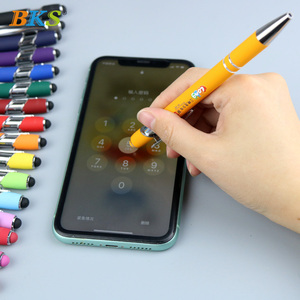 ปากกาสไตลัสอลูมิเนียมพร้อมยางนุ่มทัชสกรีนสำหรับโทรศัพท์มือถือปากกาลูกลื่นออกแบบได้ตามที่ต้องการ - Product Image 4