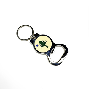 In Kim Loại Đồng Xu Trang Trí Móc Chìa Khóa Epoxy Ba Chiều Giỏ Hàng Bia Mở Chai Keychain - Product Image 2