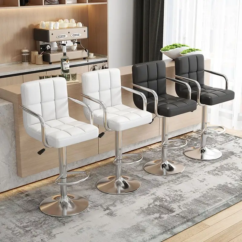 Bar Furniture Set 2023 Produto Recomendado Preço Razoável Elegante Couro Assento Metal Pintura giratória Pu Bar Stool