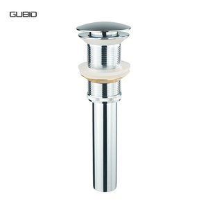 Scarico per lavabo Pop-Up in ottone Push-Up scarico per lavabo cromato scarico per rifiuti senza trabocco