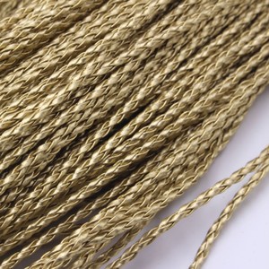3MM 4MM 5MM 6MM Colorido Trançado PU Cabos De Couro Pulseira Colar Corda Corda para Fazer Jóias Artesanais