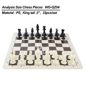 מפעל ישיר מכירה PS שחמט פלסטיק חתיכות 7.6cm מלך גובה יצרנים שחמט חתיכות סטי piezas דה ajedrez