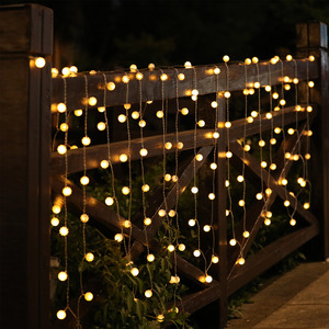 ソーラーLEDライトストリング10mプラスチックバブルボールランタン小型屋外キャンプ中庭装飾雰囲気ライト - Product Image 2