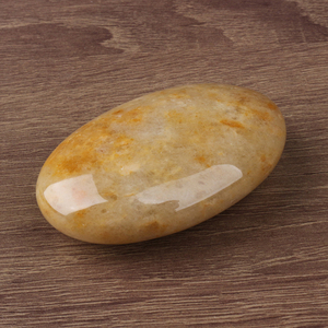 Natural Raw Rock Quartz xiuyuヒスイCrystal Oval Palm Stone Raw Clear Crystal Healing Palm Stone - Product Image 2